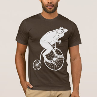 Frosch, der ein Penny-Farthing reitet T-Shirt