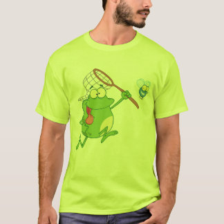 Frosch, der Fliege mit Netz jagt T-Shirt