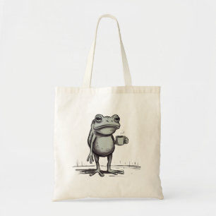 Frosch, der Kaffee trinkt Meme Mystischer Kröte Fr Tragetasche