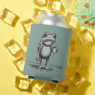 Frosch, der Kaffee trinkt Meme Mystischer Kröten-F Dosenkühler