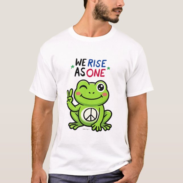 FROSCH DES FRIEDENS - WIR ERHEBEN UNS ALS EINHEIT  T-Shirt (Vorderseite)