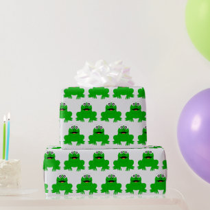 Frosch Design Hintergrund in beliebiger Farbe Geschenkpapier