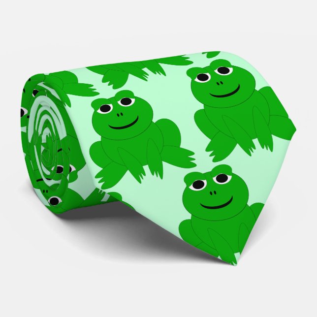 Frosch Design Krawatte (Gerollt)