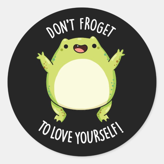 Frosch dich nicht zu Liebe, du Dummkopf BG Runder Aufkleber (Vorderseite)