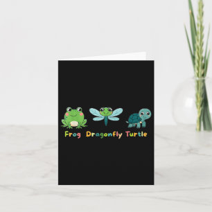 Frosch Dragonfly Schildkröte Niedliche Kinder Tier Karte
