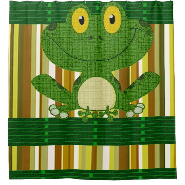Frosch Duschvorhang (Vorderseite)