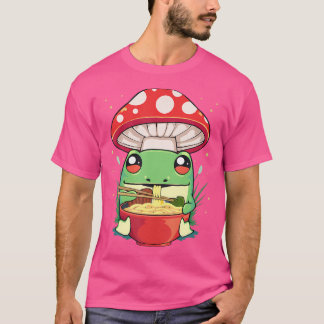 Frosch Eating Ramen Noodels mit Mushroom Kawaii fü T-Shirt