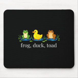 Frosch Ente Kröte zoologisch lustig retro Tier Mem Mousepad