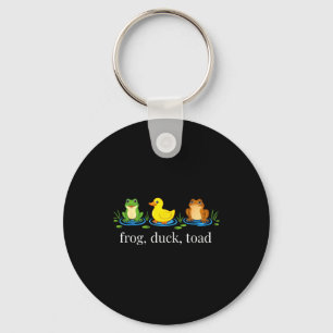 Frosch Ente Kröte zoologisch lustig retro Tier Mem Schlüsselanhänger