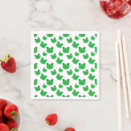 Frosch Erste Geburtstagsparty Croaking Green Glitz Serviette