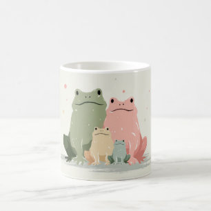 Frosch Familie – Niedliche Tier Kunst mit Charme Kaffeetasse