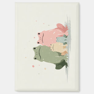 Frosch Familie – Niedliche Tier Kunst mit Charme Magnet