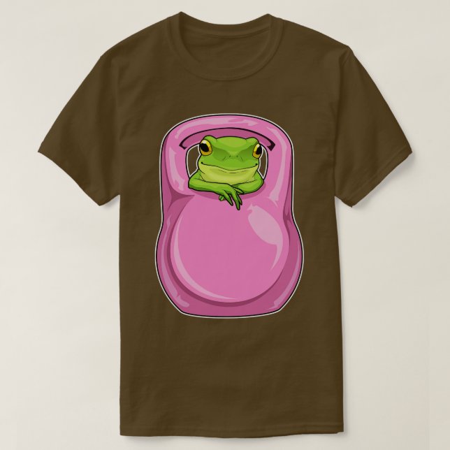 Frosch Fitness Dumbell T-Shirt (Design vorne)