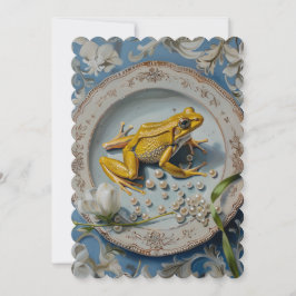 Frosch - flache Einladung: 12,7 cm x 17,8 cm Save The Date