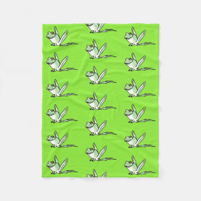 Frosch Fleecedecke (Vorderseite)