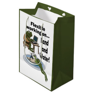 Frosch Flexible Arbeitszeit Bürohumor Party Mittlere Geschenktüte