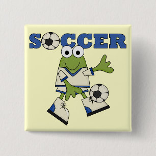 Frosch-Fußball-T-Shirts und Geschenke Button