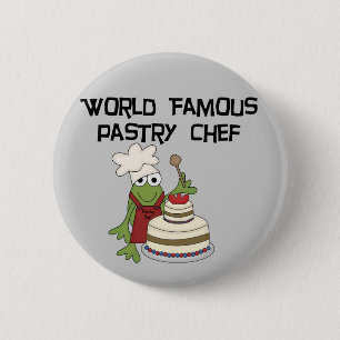 Frosch-Gebäck-Kochs-T-Shirts und Geschenke Button