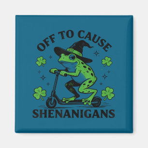Frosch geht los, um St. Patrick's Day Unsinn zu ma Magnet