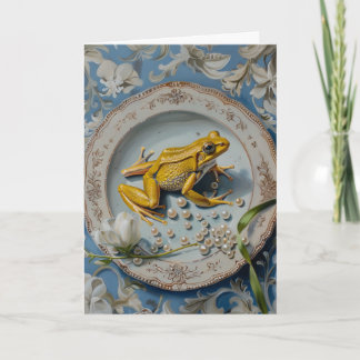 Frosch - geklappte Grußkarte Karte
