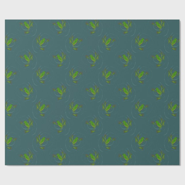 Frosch-Geschenkpapier Geschenkpapier (Flach)