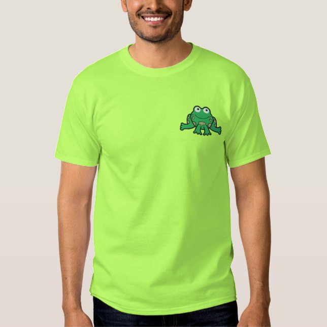 Frosch gesticktes Shirt (Vorderseite)