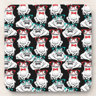 Frosch-Glas-Muster Getränkeuntersetzer