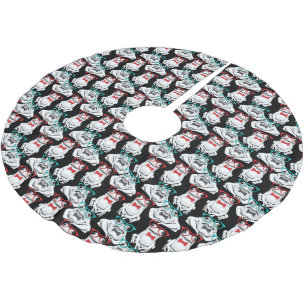 Frosch-Glas-Muster Polyester Weihnachtsbaumdecke