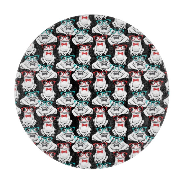 Frosch-Glas-Muster Schneidebrett (Vorderseite)