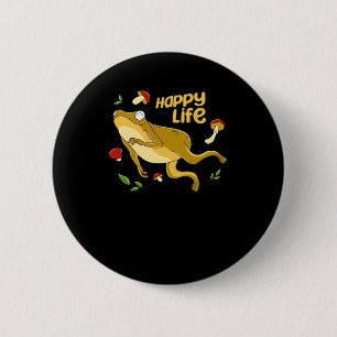 Frosch Glück Wesentliches Minimales Design Button
