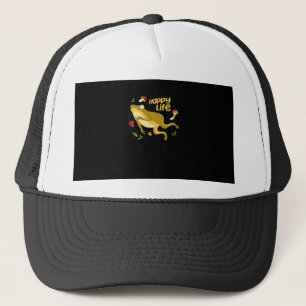 Frosch Glück Wesentliches Minimales Design Truckerkappe