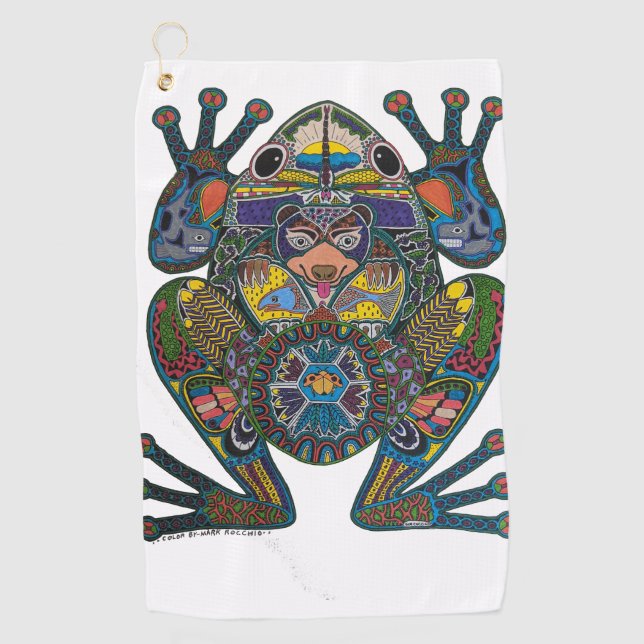 Frosch Golf Handtuch (Vorderseite)