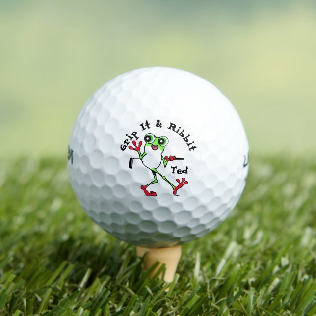 Frosch Golfing Grip It and Ribbit Funny Personalis Golfball (Insitu T-Shirt)