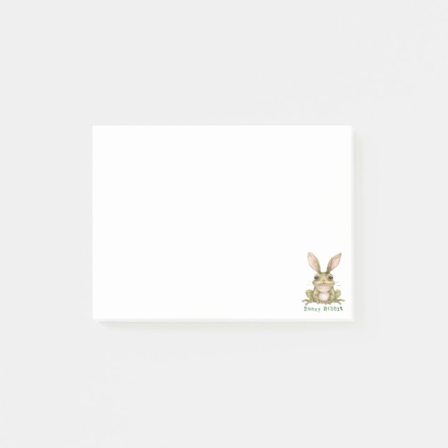 Frosch Hase Kaninchen Schlappohren Kröte Lustig Os Post-it Klebezettel (Vorderseite)