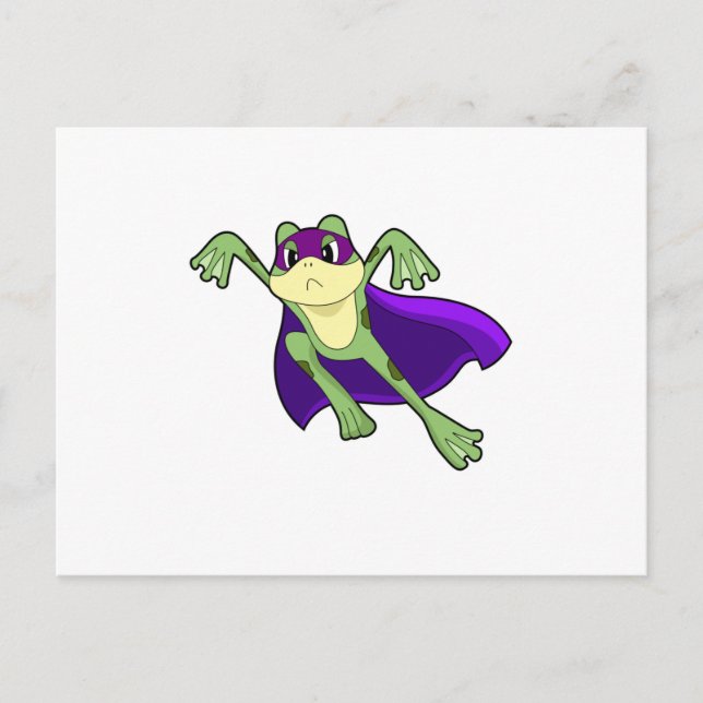 Frosch Held Postkarte (Vorderseite)