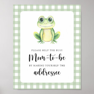 Frosch - Hilfe für die beschäftigte werdende Mutte Poster