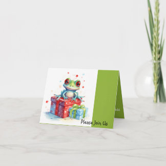 Frosch Holiday Birthday Einladung
