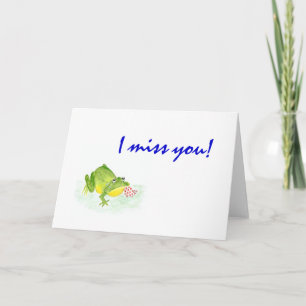 Frosch 'I Miss You' Karte! Karte