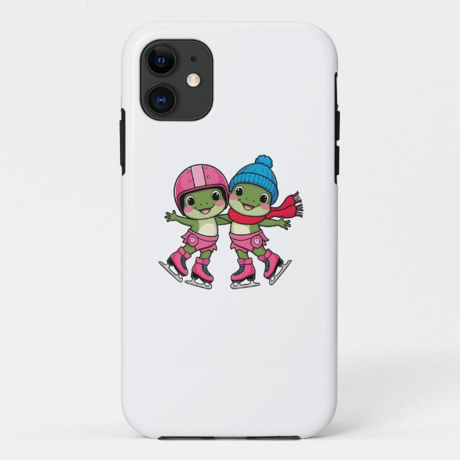 Frosch Ice Skaten Case-Mate iPhone Hülle (Rückseite)