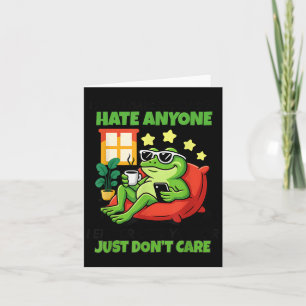 Frosch ich hasse niemanden ich mag dich entweder karte