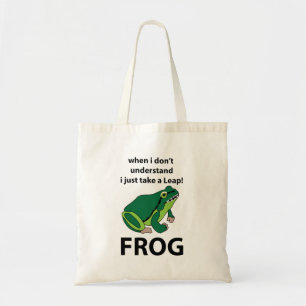 Frosch Ich mache einfach einen Froschsprung Tragetasche