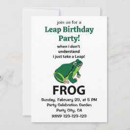 Frosch ich nehme nur einen Sprung Frosch Geburtsta Einladung