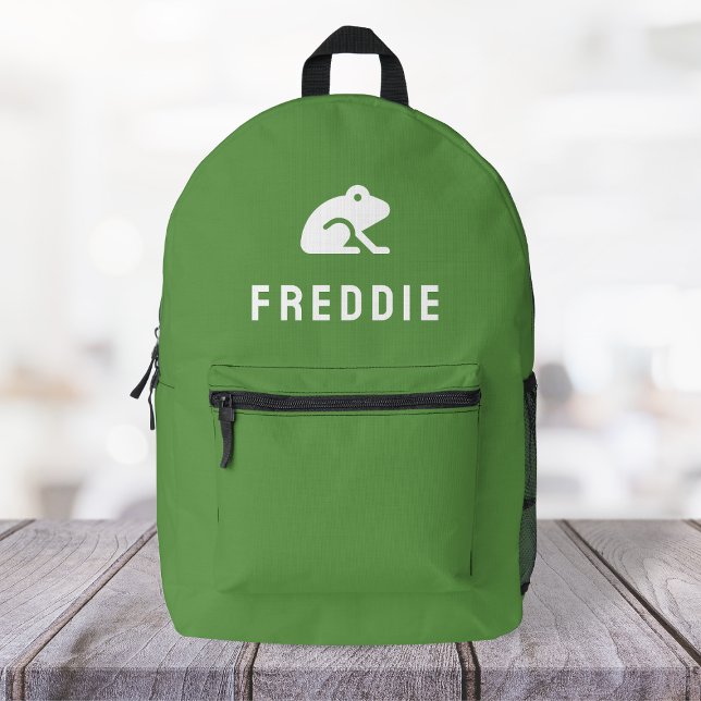 Frosch Icon Motif Niedlich Green Bedruckter Rucksack (Von Creator hochgeladen)