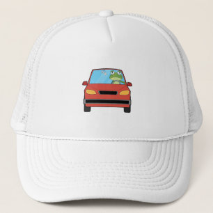 Frosch im Auto Truckerkappe