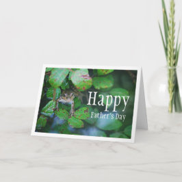 Frosch im Portrait des Leafy Pond Karte