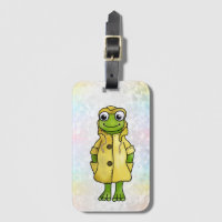 Frosch im Regenmantel