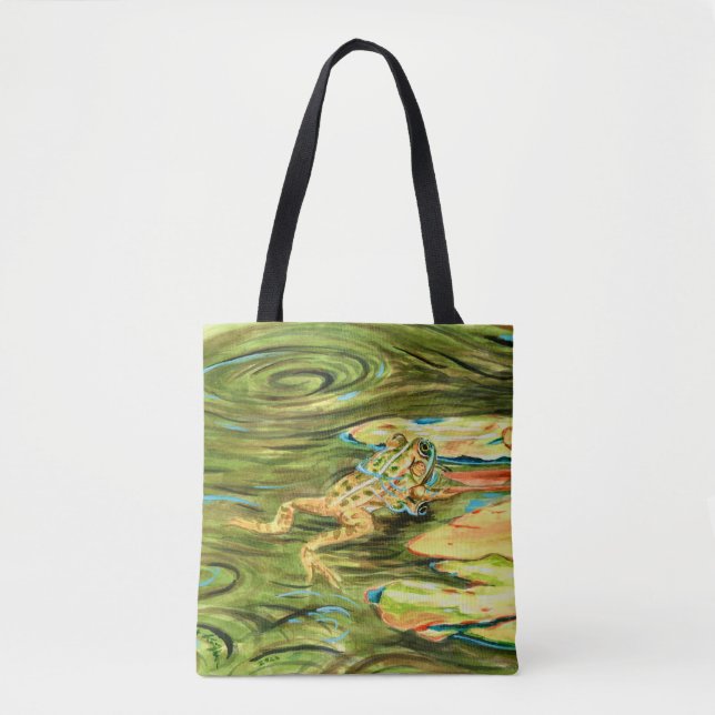 Frosch im Teich - Tasche (Vorderseite)