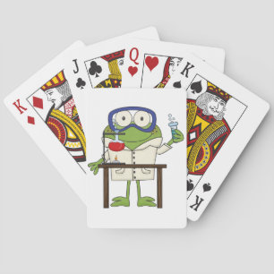Frosch im Wissenschafts-Labrador Spielkarten