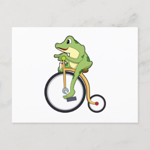 Frosch im Zirkus mit Fahrrad.PNG Postkarte