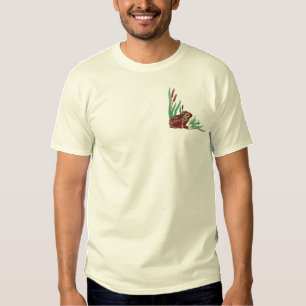 Frosch in den Klauen Besticktes T-Shirt